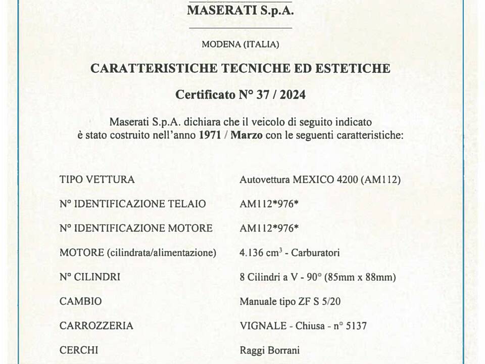 Image 97/101 of Maserati Mexico 4200 (1971)