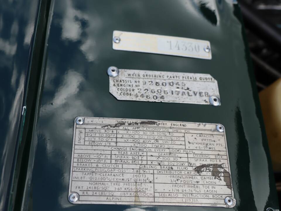 Image 8/50 of Sunbeam Alpine Mk IV (1965)