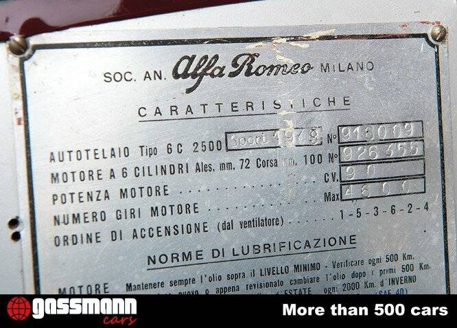 Immagine 14/15 di Alfa Romeo 6C 2500 Sport (1948)