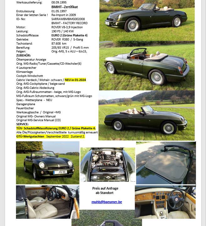 Bild 12/12 von MG RV8 (1995)