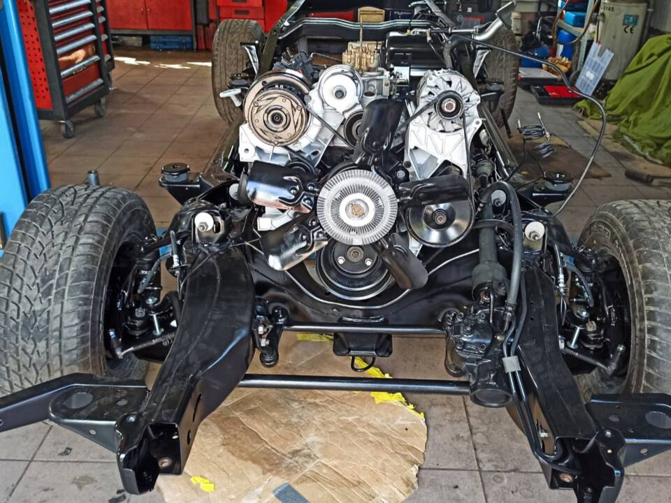 Complete renovation of chasis, suspension, drive shafts. Engine rebuilt with original parts.