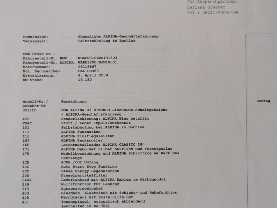 Afbeelding 19/25 van ALPINA D3 Biturbo (2009)