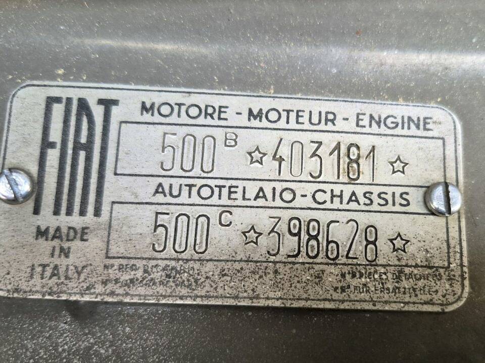 Image 42/42 of FIAT 500 C Belvedere (1953)