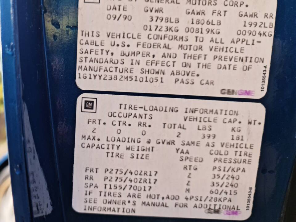 Afbeelding 22/22 van Chevrolet Corvette (1991)