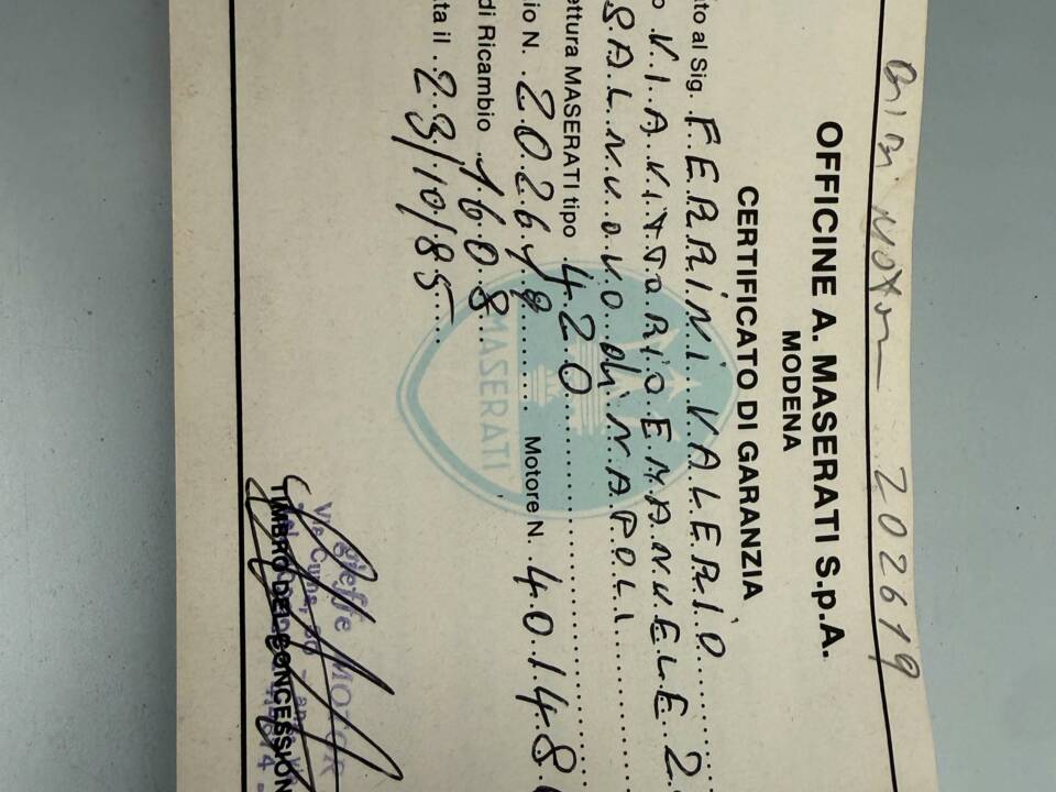 Image 17/17 of Maserati 420 i (1985)