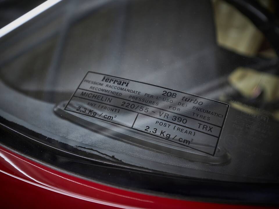 Afbeelding 33/100 van Ferrari 208 GTB Turbo (1982)