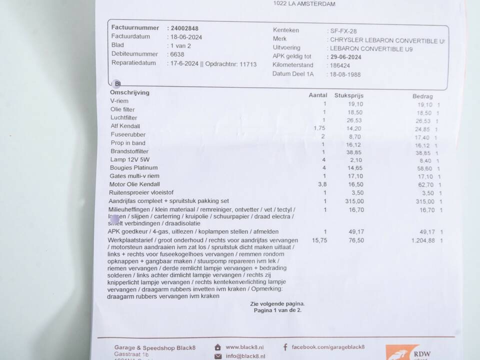 Bild 41/50 von Chrysler Le Baron 2.5 Turbo (1988)