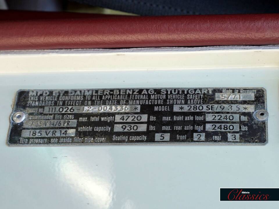 Image 27/29 de Mercedes-Benz 280 SE 3,5 (1971)