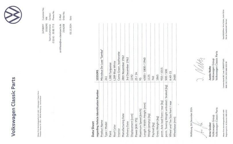 Immagine 20/20 di Volkswagen T1 Samba 1.2 (1962)