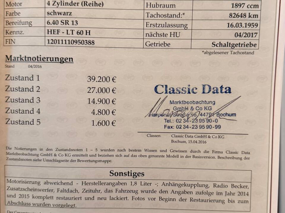 Image 24/24 of Mercedes-Benz 190 Db (1959)
