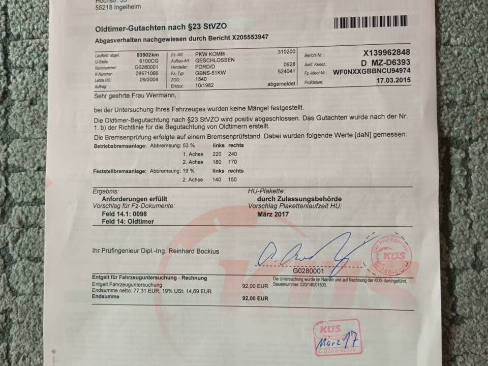 Imagen 14/16 de Ford Taunus 2.3 Turnier V6 (1982)