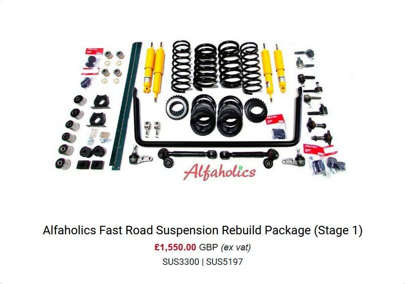 Fast road suspension rebuild package (alfaholics)