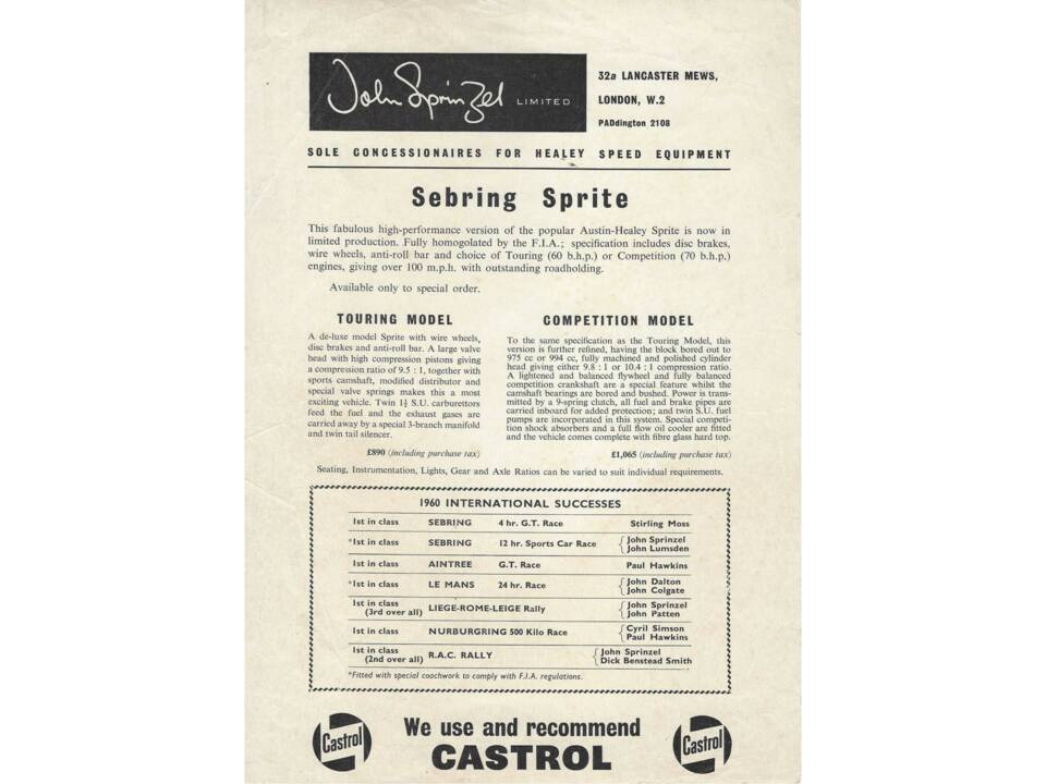 Image 8/50 of Austin-Healey Sprinzel Sebring Sprite (1958)