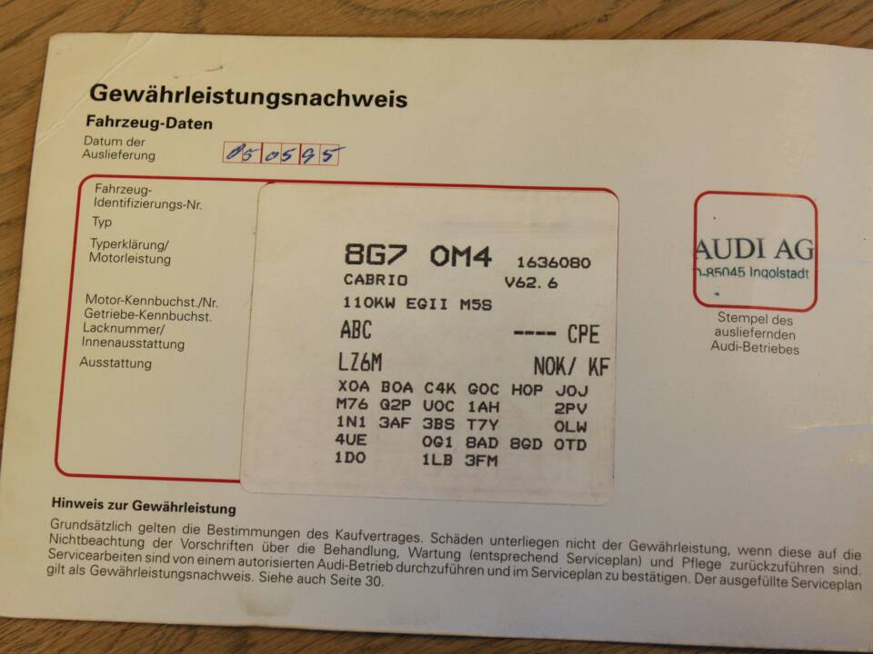 Bild 61/88 von Audi Cabriolet 2.6 (1995)