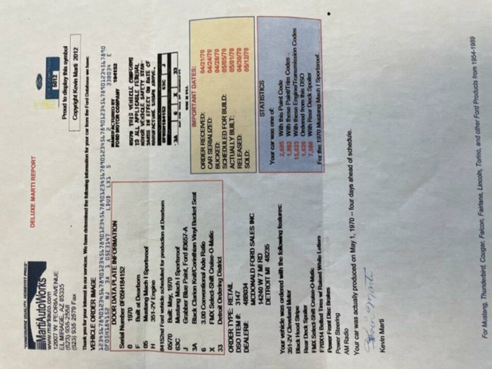 Image 33/34 of Ford Mustang Mach 1 (1970)