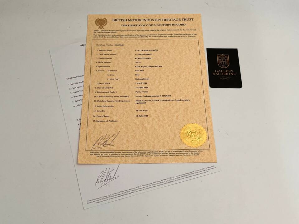 Image 7/50 de Austin Mini 850 (1964)