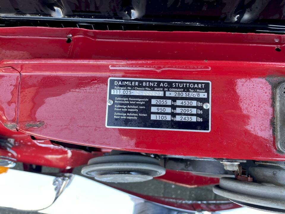 Image 36/36 of Mercedes-Benz 280 SE (1969)