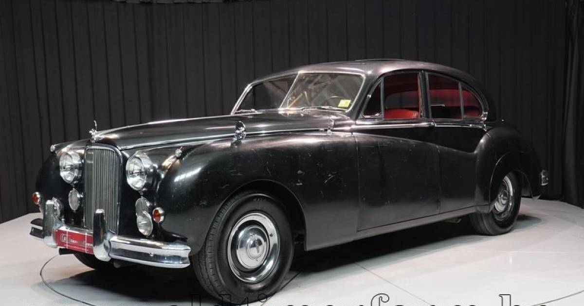1956 JAGUAR MARK VII AUTOMATIC SALOON ENGLISH UK REPRO AD ART PRINT POSTER main image 1