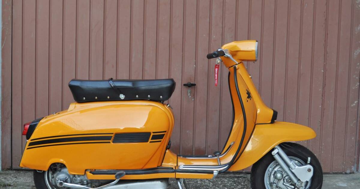 Vintage Lambretta Lambrette Modificate GABBIA A RULLI 19,8X23,8X11