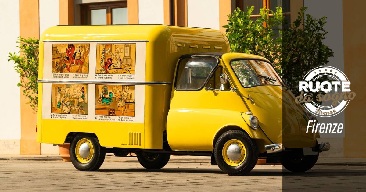 VOITURE MINIATURE BMW Velam Iso Isetta 2-Tones White & Orange Ixo au 1